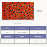 Tricoline Digital 100% Algodão - Coleção Volta ao Mundo - Estados Unidos Floral