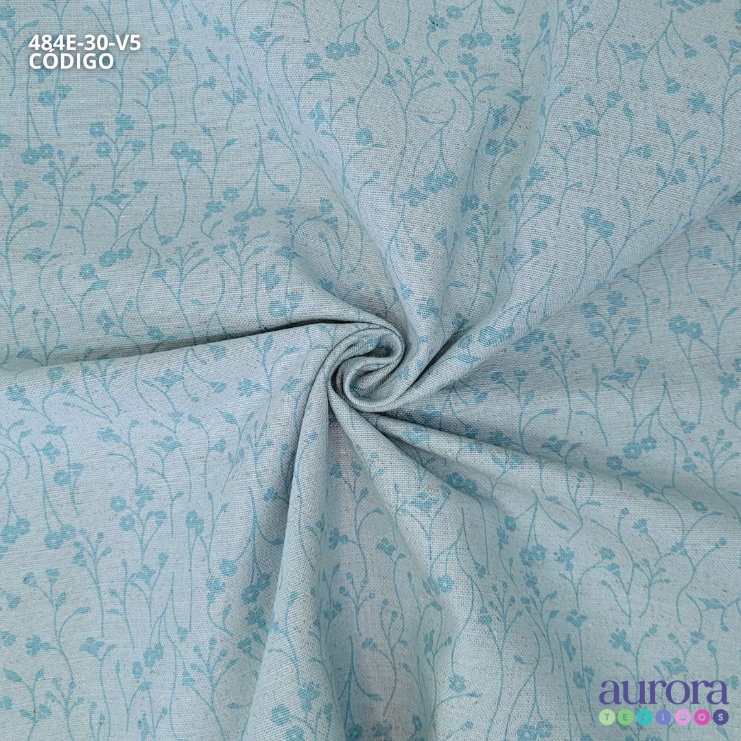 Cotton Linen - Linho com Algodão - Estampa Folhagem II