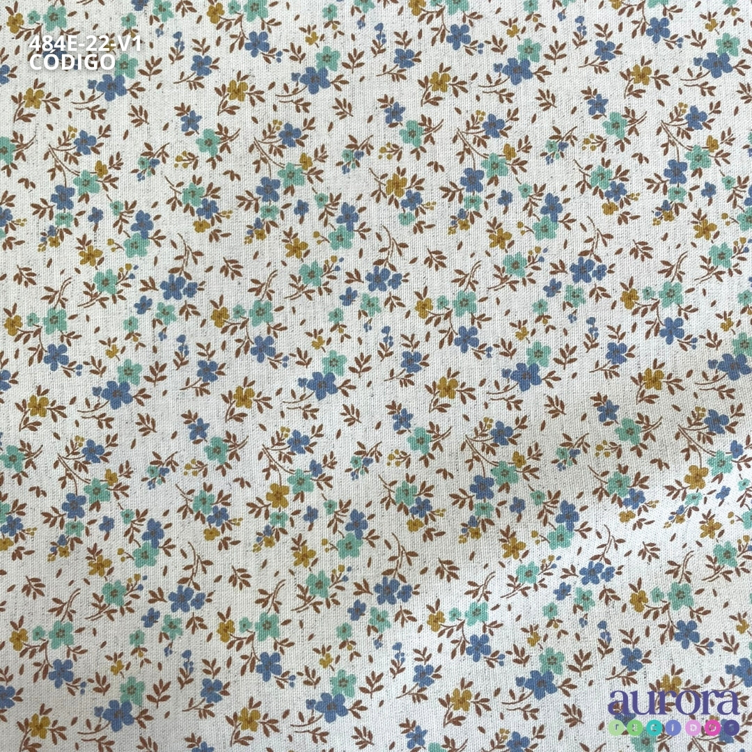 Cotton Linen - Linho com Algodão - Florzinha Camponesa