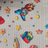 Tricoline Digital 100% Algodão - Coleção Escolar - Estampa Ursinho espacial