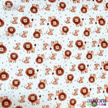 Flanela Estampada - Leão Entadercer
