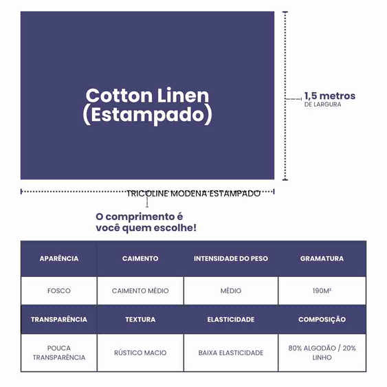 Cotton Linen - Linho com Algodão - Coração