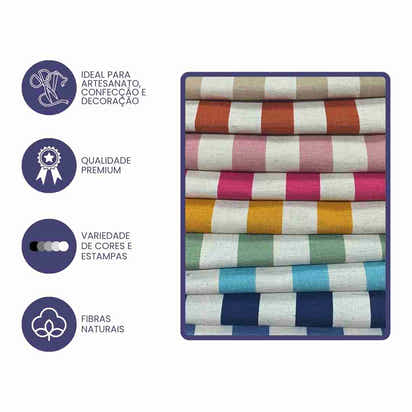 Cotton Linen - Linho com Algodão - Coração