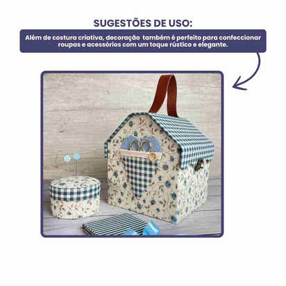 Cotton Linen - Linho com Algodão Estampa Xadrez Vichy