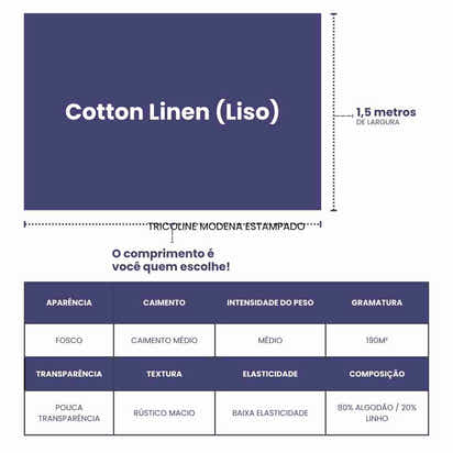 Cotton Linen - Linho com Algodão - Coração