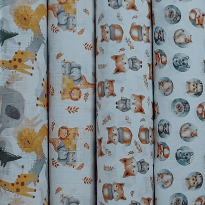 Fraldas Mini Quadriculadas Estampas  Digitais - Coleção Animais