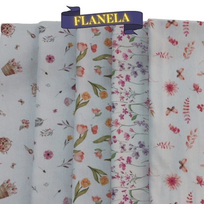 Tecido Flanela Digital  Estampa Flores