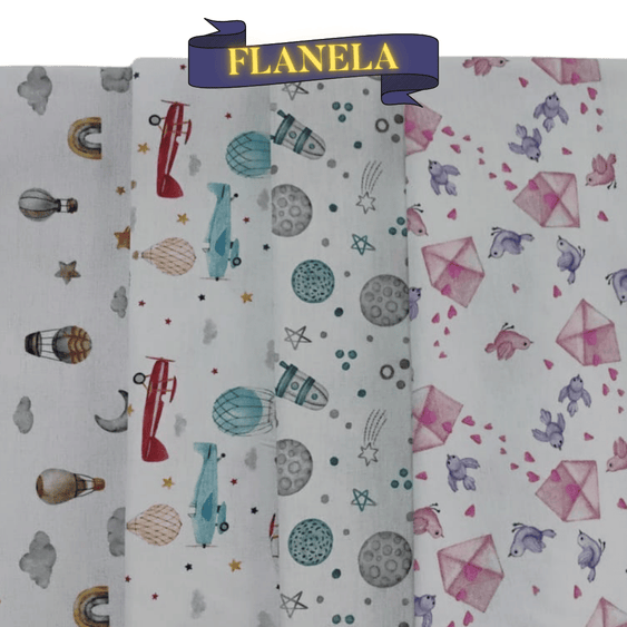 Tecido Flanela Digital - Estampas de Frutas