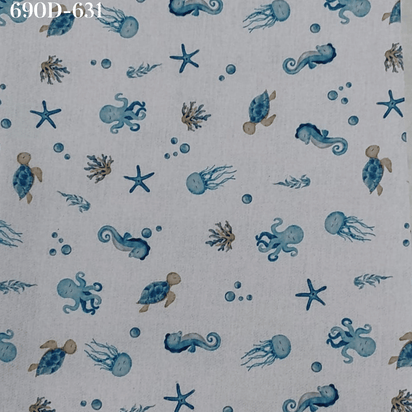 Tecido Flanela Digital - Estampas Animais Marinhos