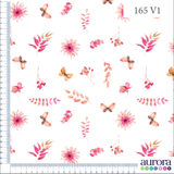 Flanela Digital Estampada - Borboletas e Ramos