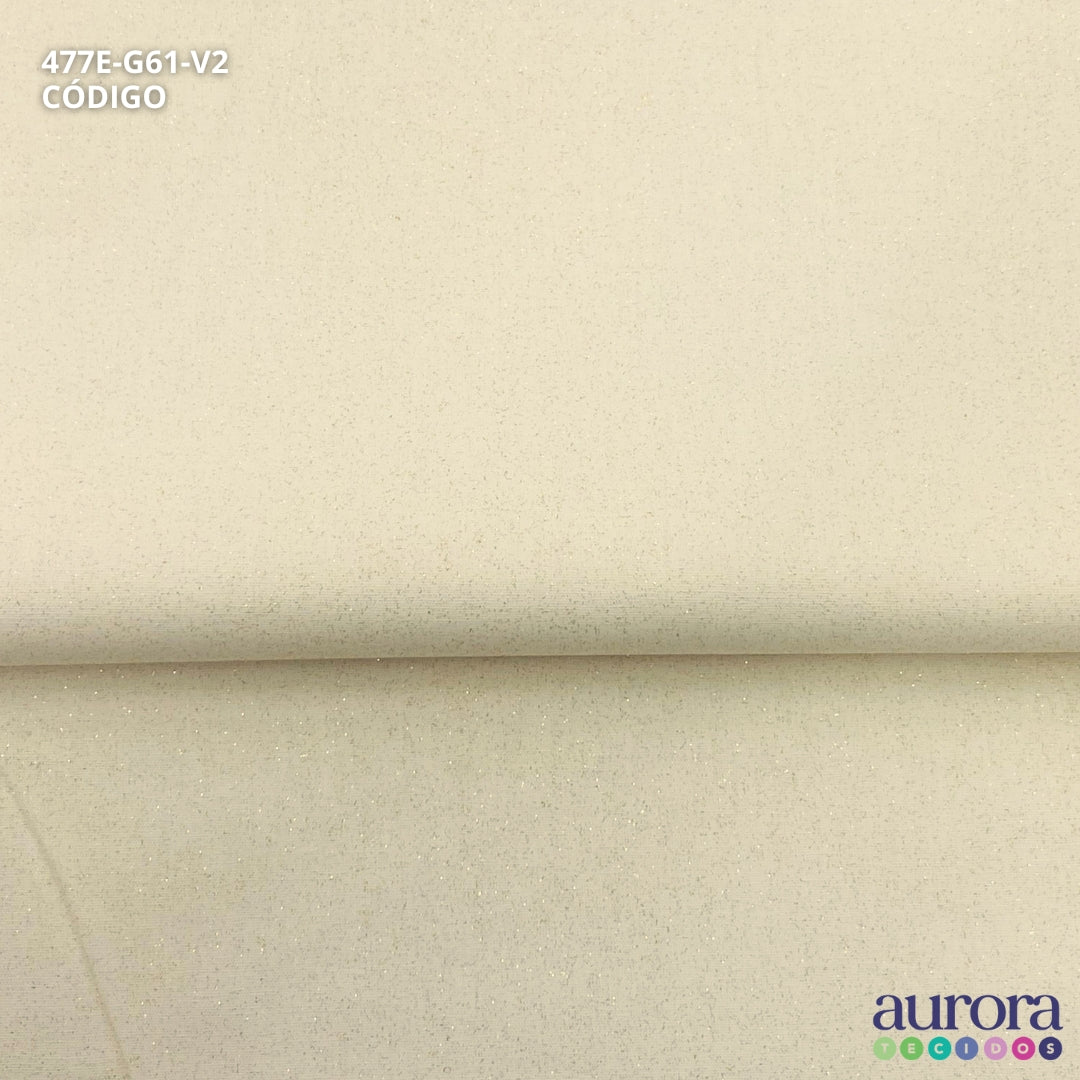 Tricoline Modena 100% Algodão- Liso c/ Gliter Dourado