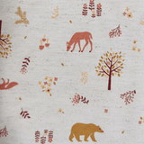 Tecido Linho com Algodão Estampa Bichos na Floresta