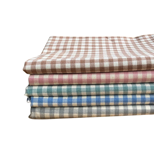 Linho Misto Estampado - Xadrez Piquenique