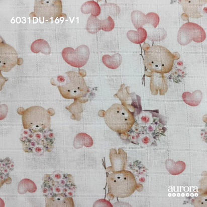 Fraldas Mini Quadriculadas Estampas Digitais - Coleção Ursos