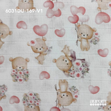 Fraldas Mini Quadriculadas Estampas Digitais - Coleção Ursos