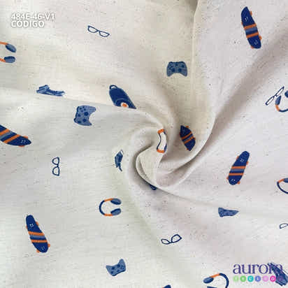 484E - Cotton Linen - Linho com Algodão - Game e Skate