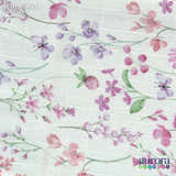 Fralda Mini Quadriculada Digital 2x2 Estampada - Flor e Borboletas