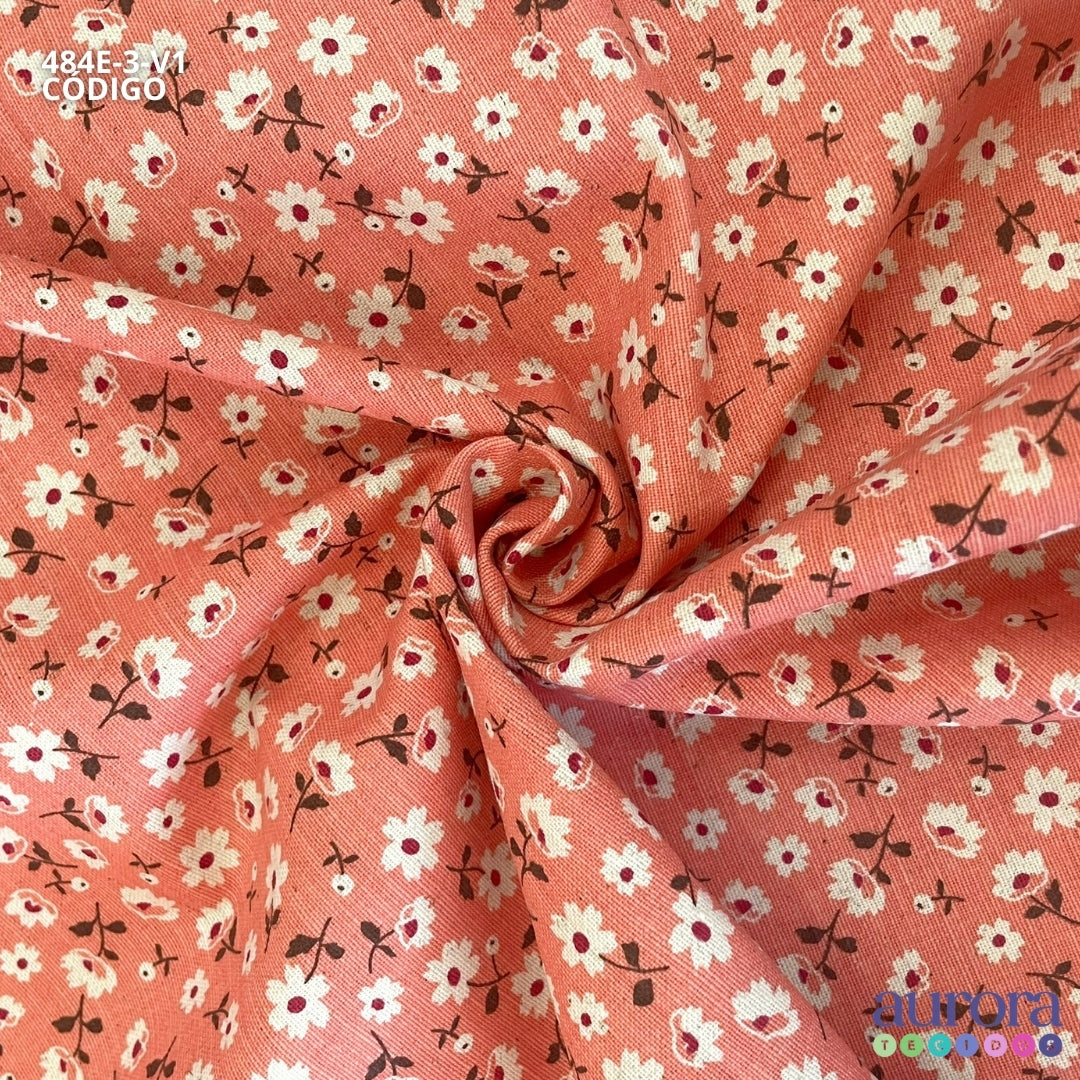 Cotton Linen - Linho com Algodão - Floral Camponesa