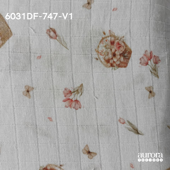 Fraldas Mini Quadriculada Estampas Digitais Floridas