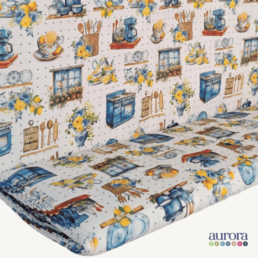 Tricoline Digital 100% Algodão - Coleção Bella Cucina - Cozinha
