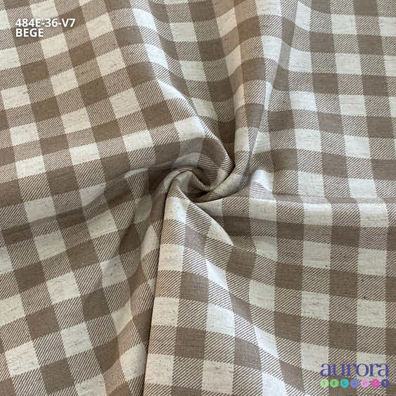 Cotton Linen - Linho com Algodão - Estampa  Xadrez