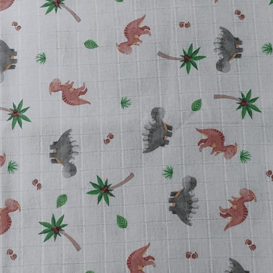 Tecido Fraldas Mini Quadriculadas /  Estampas Digitais - Coleção  Animais / Para Artesanato e Enxoval