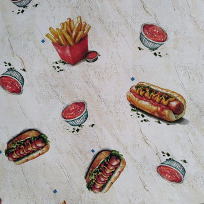 Tricoline Digital 100% Algodão - Coleção Artesanato - Estampa Sabor de Rua