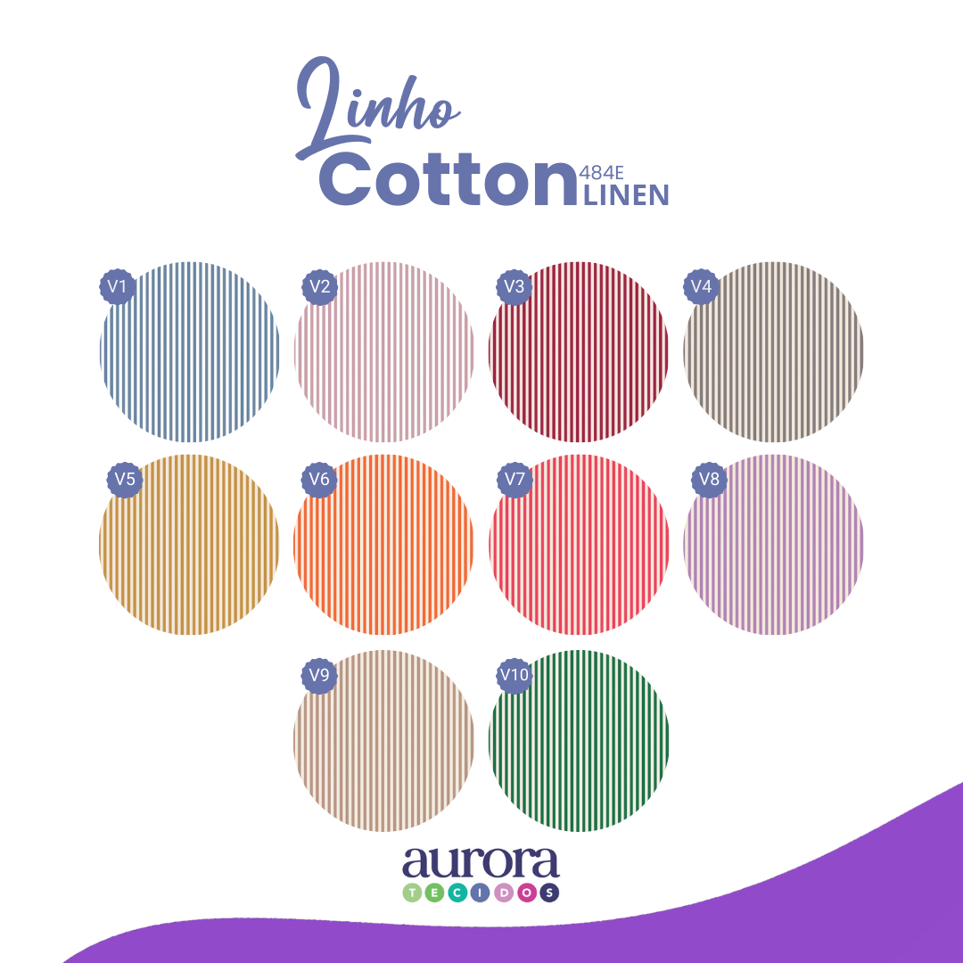 Cotton Linen - Linho com Algodão - Listras