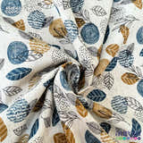 Cotton Linen - Linho com Algodão - Estampa Folhagem Entardecer