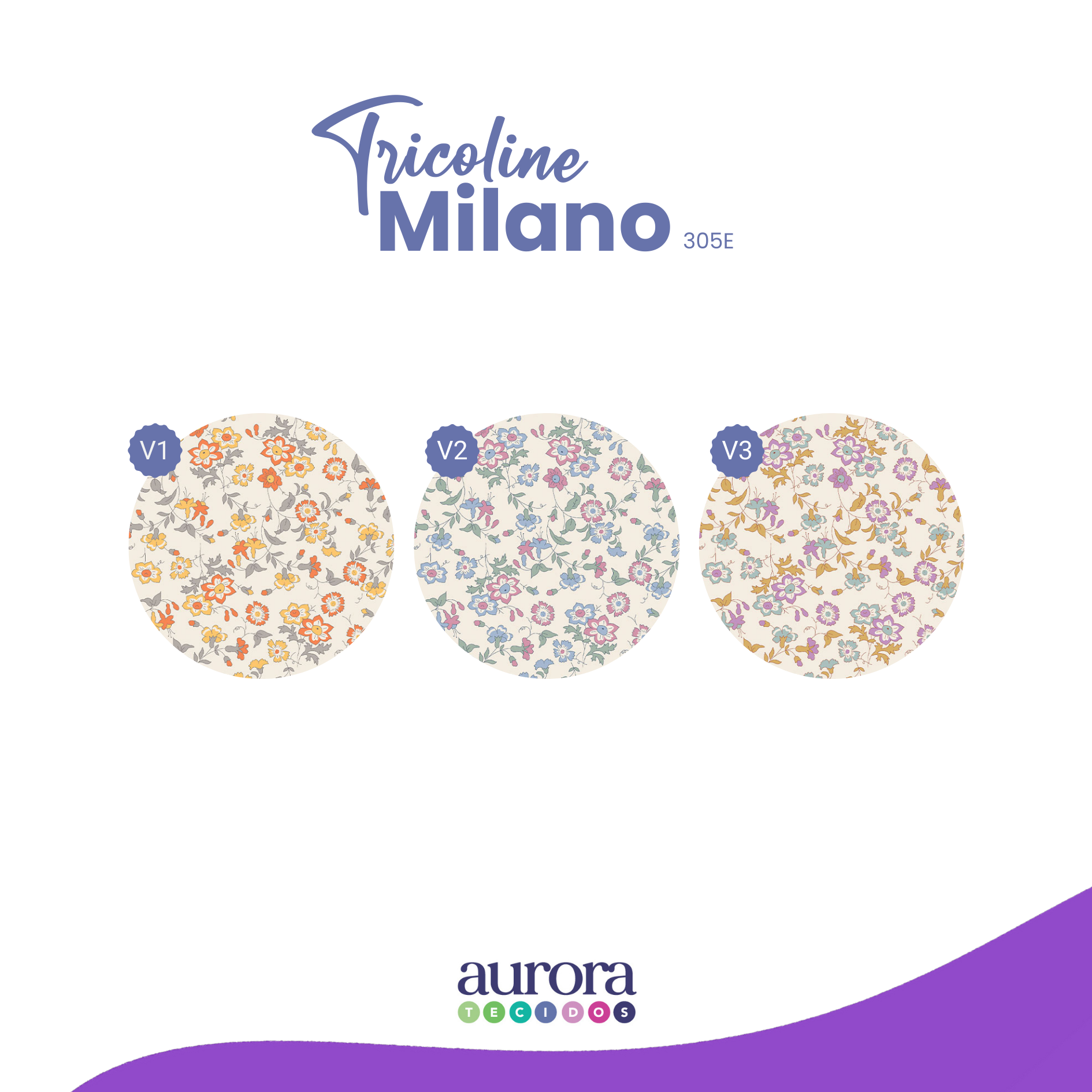 Tricoline Milano - Floral Entardecer