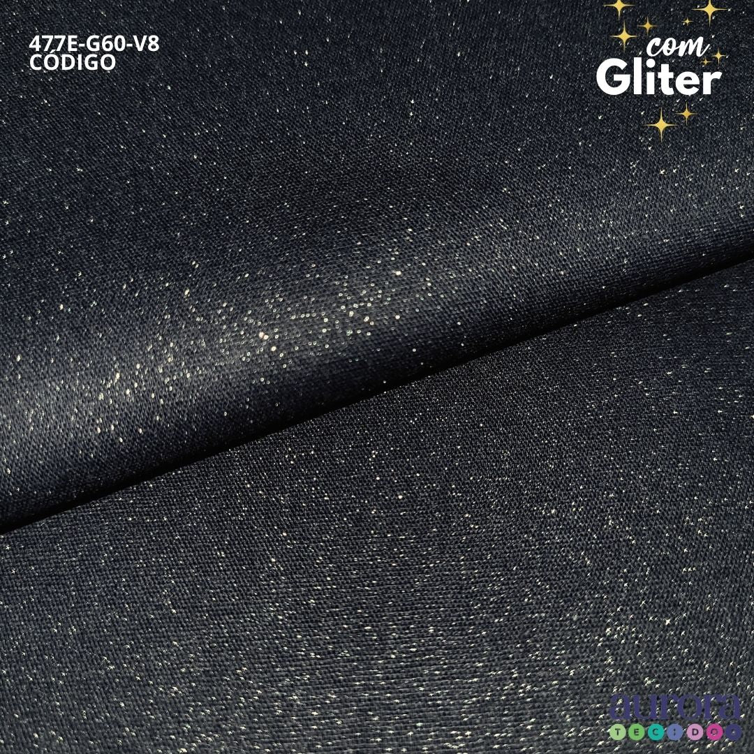 Tricoline Modena 100% Algodão- Liso c/ Gliter Prata