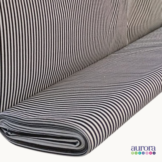 Tecido Linho Misto com Algodão - Estampa Listras