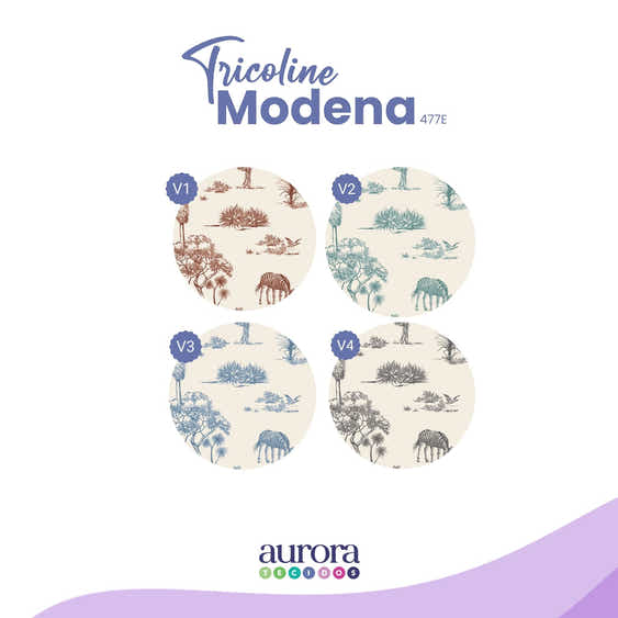 Tricoline Modena 100% Algodão - Bella Cucina - Safari