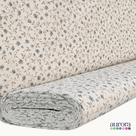 Tecido Linho com Algodão - Coleção Artesanato - Estampa Mini Rosas