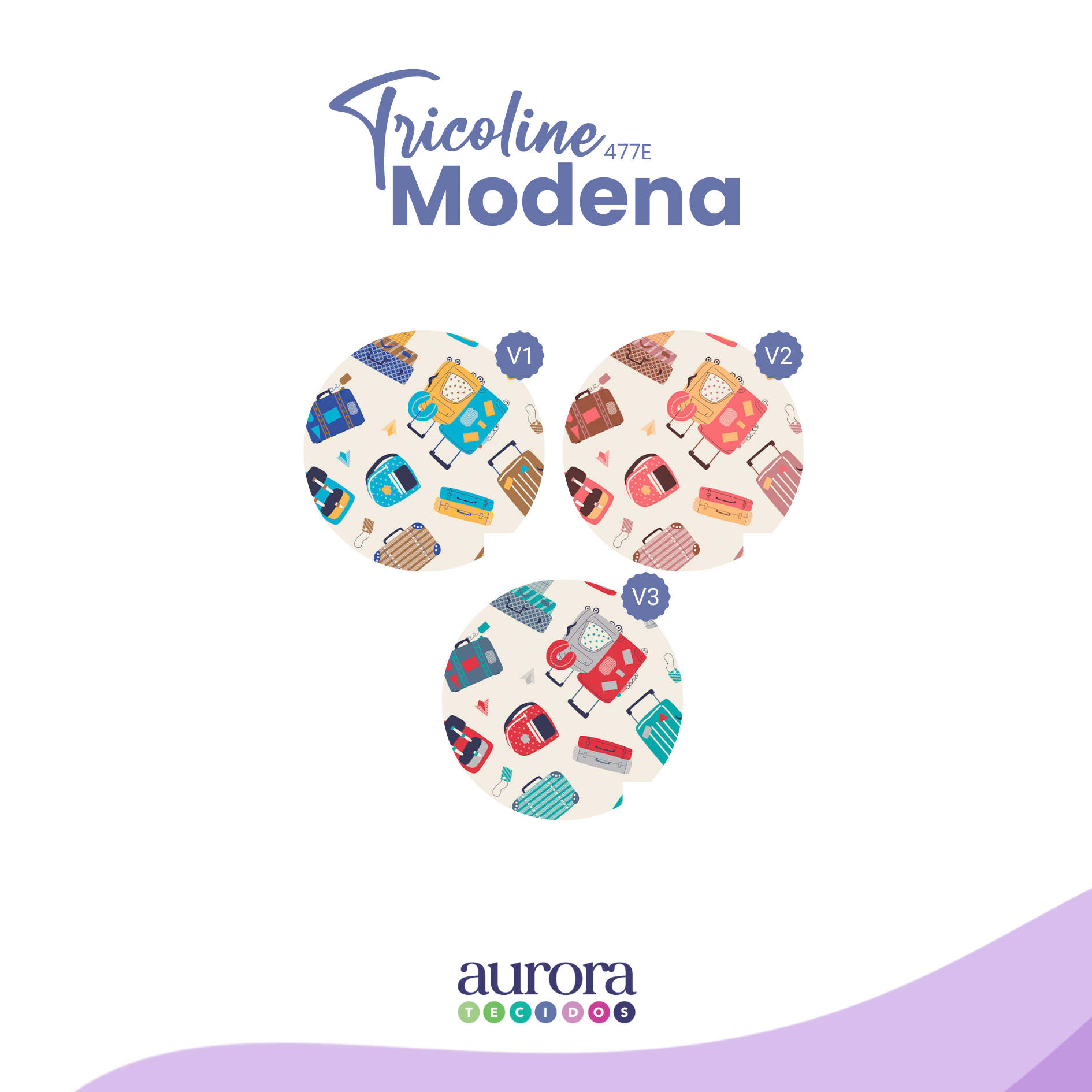 Tricoline Modena 100% Algodão - Malas