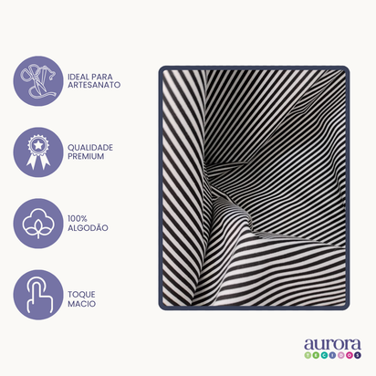 Tecido Linho Misto com Algodão - Estampa Listras