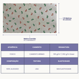 Tecido Linho Misto com Algodão  Estampa Bicicletas
