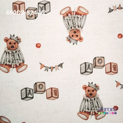 Tecido Flanela Digital - Estampas Brinquedos