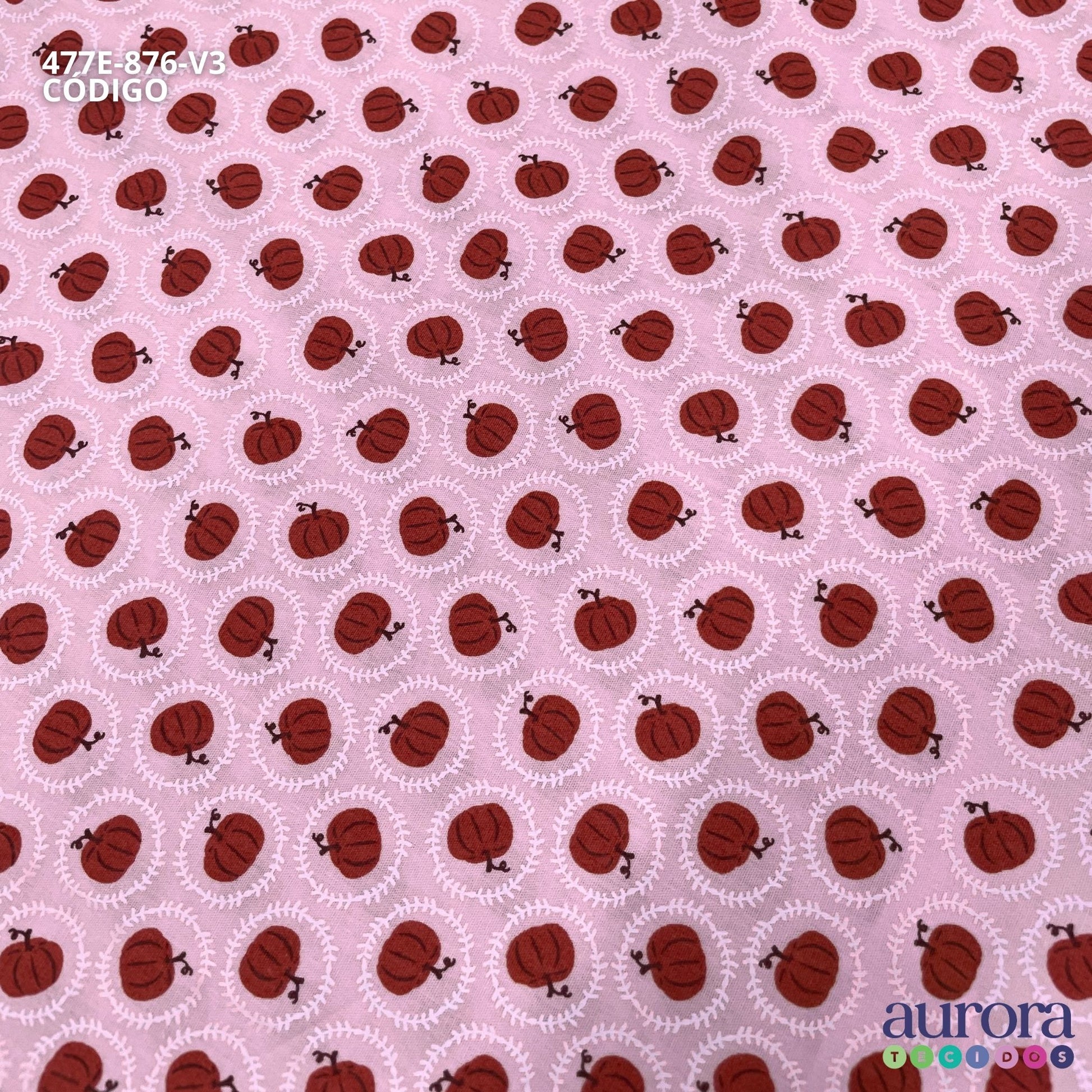 Tricoline Modena 100% Algodão - Bella Cucina - Abóbora
