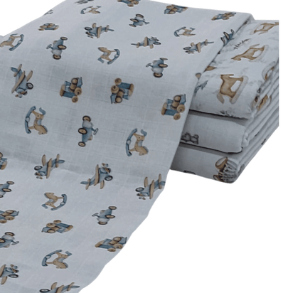 Fraldas Mini Quadriculadas Estampas Digitais - Coleção Brinquedos