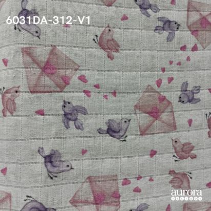 Fraldas Mini Quadriculadas com Variações de  Estampas Aéreas