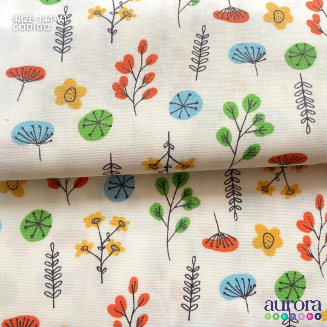 Tricoline Bellagio 170 fios - Floral Scandinavo