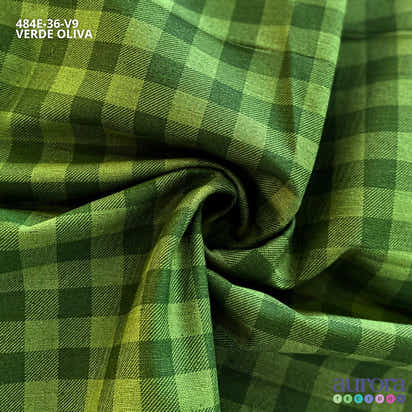 Cotton Linen - Linho com Algodão - Estampa  Xadrez