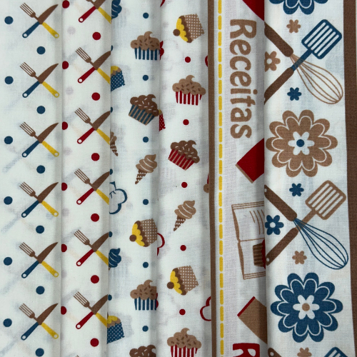 Tricoline Estampado - Coleção Doce Confeitaria