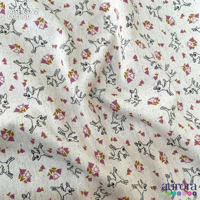 Cotton Linen - Linho com Algodão - Bambi Entardecer