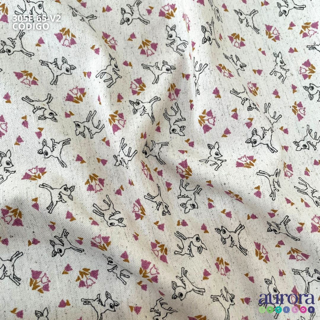 Cotton Linen - Linho com Algodão - Bambi Entardecer