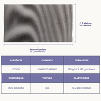 Tecido Linho com Algodão - Estampa Listras
