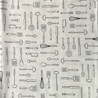 Tricoline Estampada - Coleção Utensílios De Cozinha