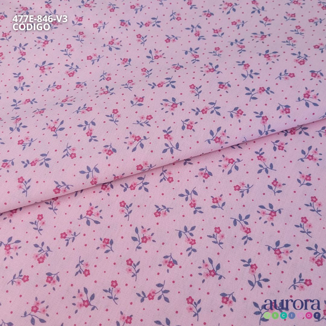 Tricoline Modena 100% Algodão - Florzinha Colorato
