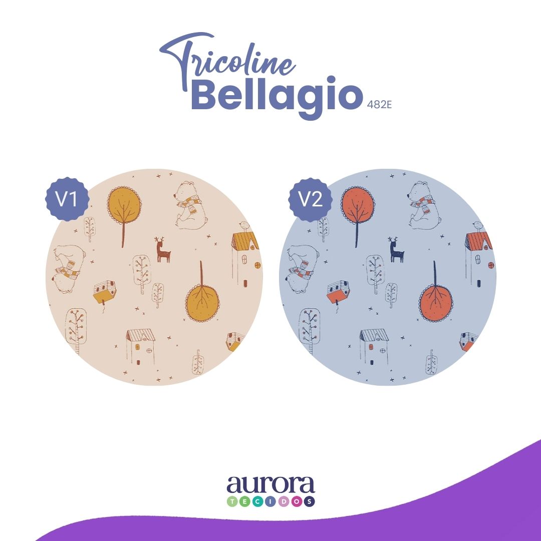 Tricoline Bellagio 170 fios - Urso Entardecer